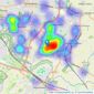 Anne James Estate Agents - Bristol listings heatmap