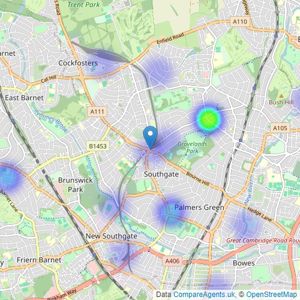 Anthony Charles - Southgate listings heatmap