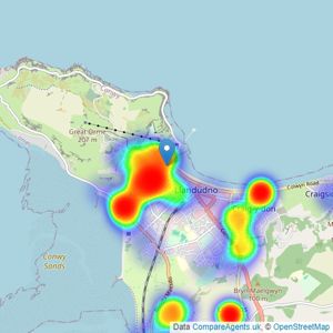 Anthony Flint - Llandudno listings heatmap