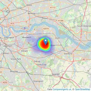 Anthony Martin Estate Agents - Bexleyheath listings heatmap