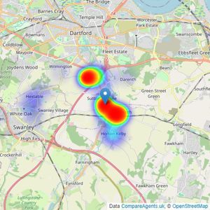 Anthony Martin - Sutton-At-Hone listings heatmap