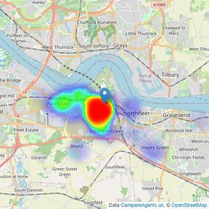 Anthony Martin - Swanscombe listings heatmap