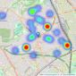 Anthony Pepe Estate Agents - Crouch End listings heatmap