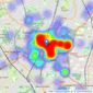 Anthony Webb Estate Agents - Palmers Green listings heatmap