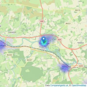 Anton Estates - Corbridge listings heatmap