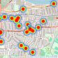 Antony Roberts Estate Agents - East Sheen listings heatmap