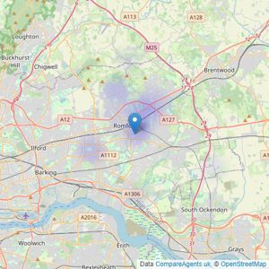 Apple Property Services - Hornchurch listings heatmap