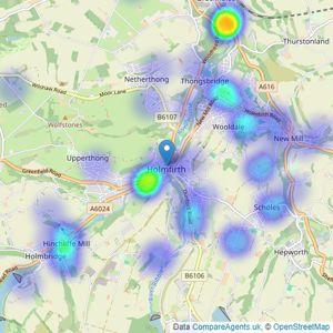 Applegate Properties - Holmfirth listings heatmap