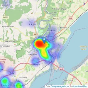 Archer & Co - Chepstow listings heatmap