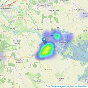 Ardent Estates - Maldon listings heatmap