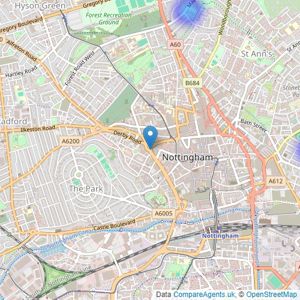 Argyle Property Associates - Covering Nottingham listings heatmap