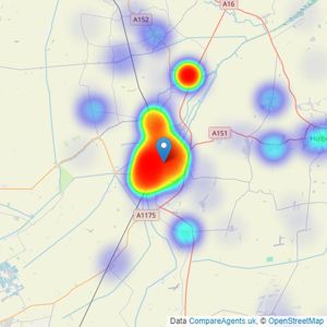 Ark Property Centre - Spalding listings heatmap