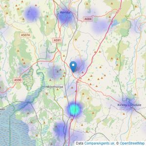 Armitstead Barnett - Kendal listings heatmap