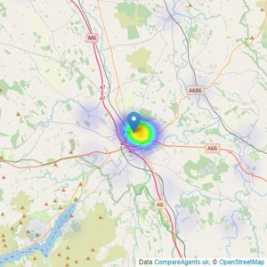 Arnison Heelis Estate Agents - Penrith listings heatmap