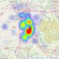 Arnold & Phillips - Chorley listings heatmap