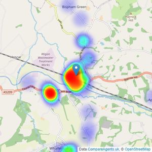 Arnold & Phillips - Parbold listings heatmap