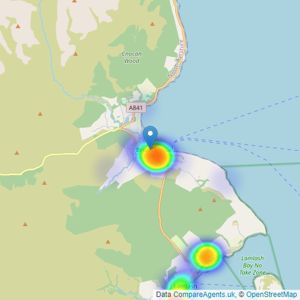 Arran Estate Agents - Arran listings heatmap