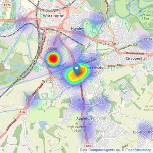 AshcroftGuest - Stockton Heath listings heatmap