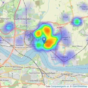 Ashley Bennett - Grays listings heatmap