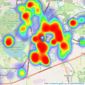 Ashtons Estate Agency - Leigh listings heatmap