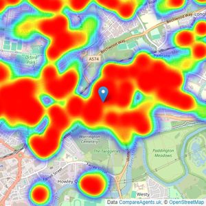 Ashtons Estate Agency - Warrington listings heatmap