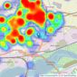 Ashtons Estate Agency - Widnes listings heatmap