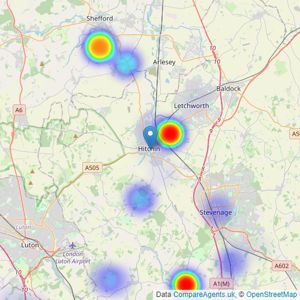 Ashtons - Land & New Homes listings heatmap