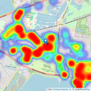 Aspen Estate Agents Limited - Ashford listings heatmap