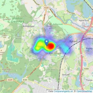 Aspen Estate Agents Limited - Surrey listings heatmap