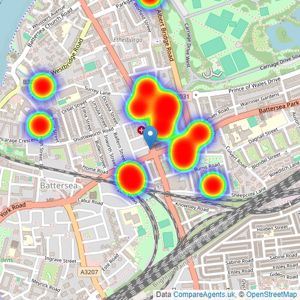 Aspire - Battersea listings heatmap