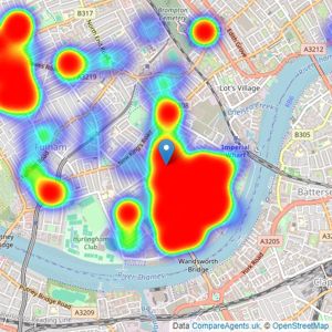 Aspire - Fulham South listings heatmap