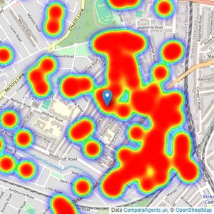 Aspire - Furzedown listings heatmap