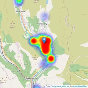 Asset Estates - Abertillery listings heatmap