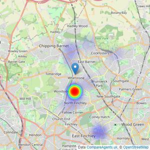 Assure Move Estate Agents - London listings heatmap