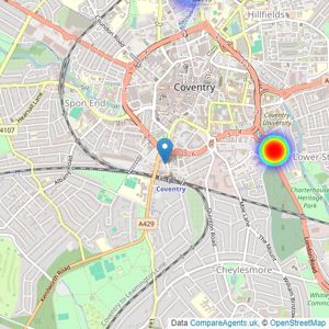 Assured Residential - Coventry listings heatmap