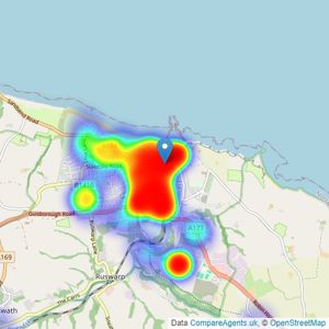 Astin's Estate Agents - Whitby listings heatmap