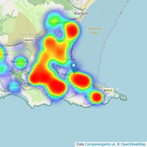 Astleys - Mumbles listings heatmap