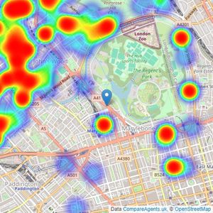 Aston Chase - London listings heatmap