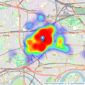 Aston Rowe - Acton listings heatmap