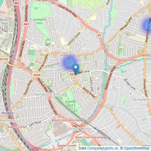 Aston Square - London listings heatmap