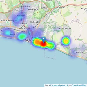 Aston Vaughan - Brighton listings heatmap