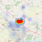 Astons Estate Agents - Newport Pagnell listings heatmap