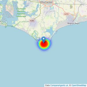 Astons of Sussex - Selsey listings heatmap