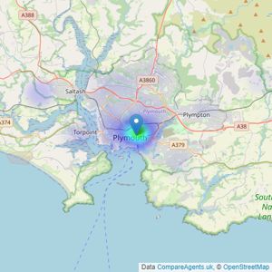 At Home Property - Plymouth listings heatmap