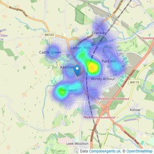 Atkinson Stilgoe - Kenilworth listings heatmap