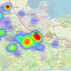 Atrium Estate & Letting Agents - Polmont listings heatmap