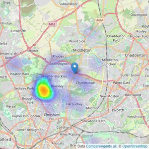 Aubrey Lee & Co - Blackley listings heatmap