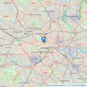 Aucoot - London listings heatmap