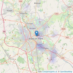 AUCTION HAMMER MIDLANDS - covering Midlands listings heatmap