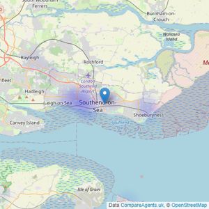 Auction House Essex & Kent - Southend-on-Sea listings heatmap